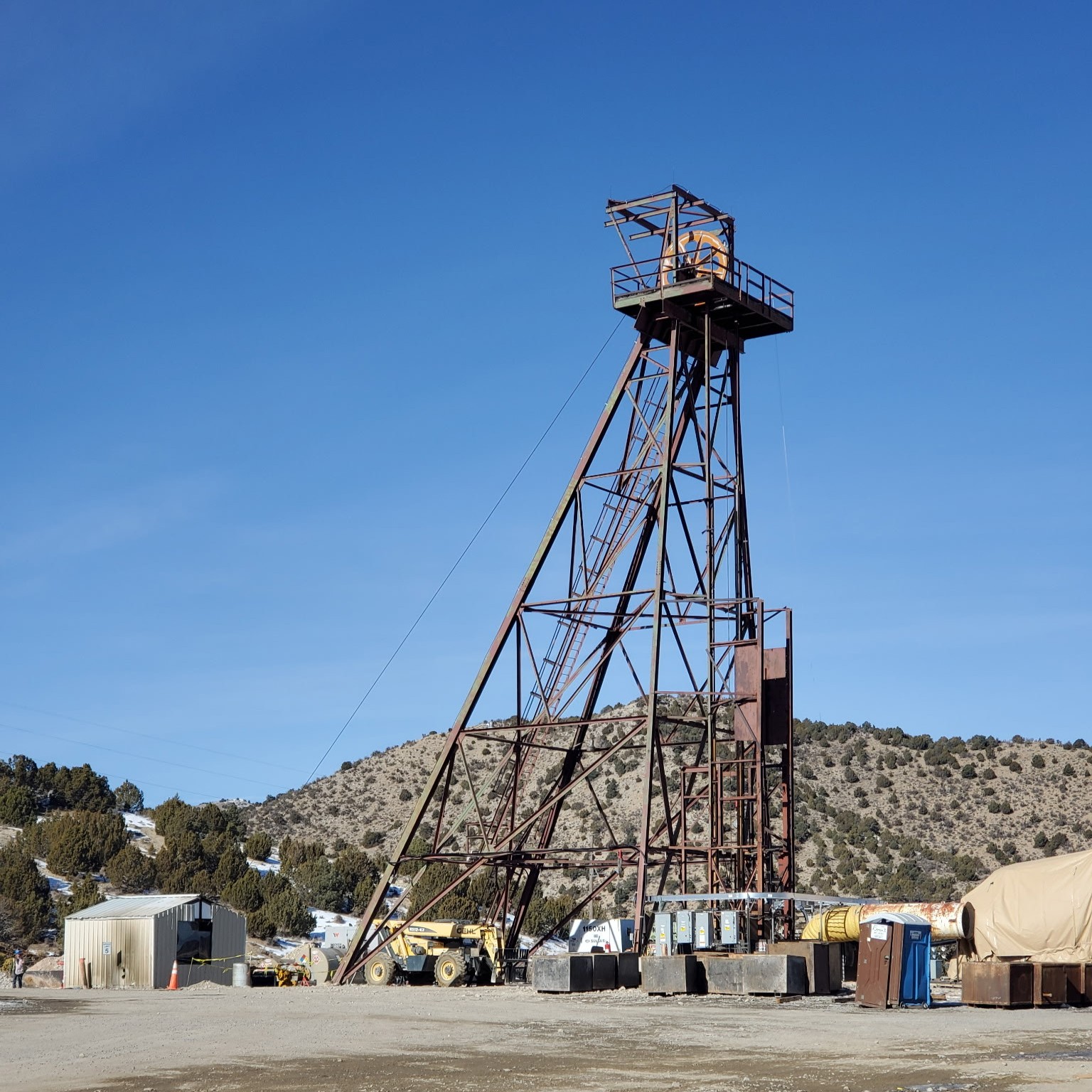 mineshaft from a uranium mine, arizona usa